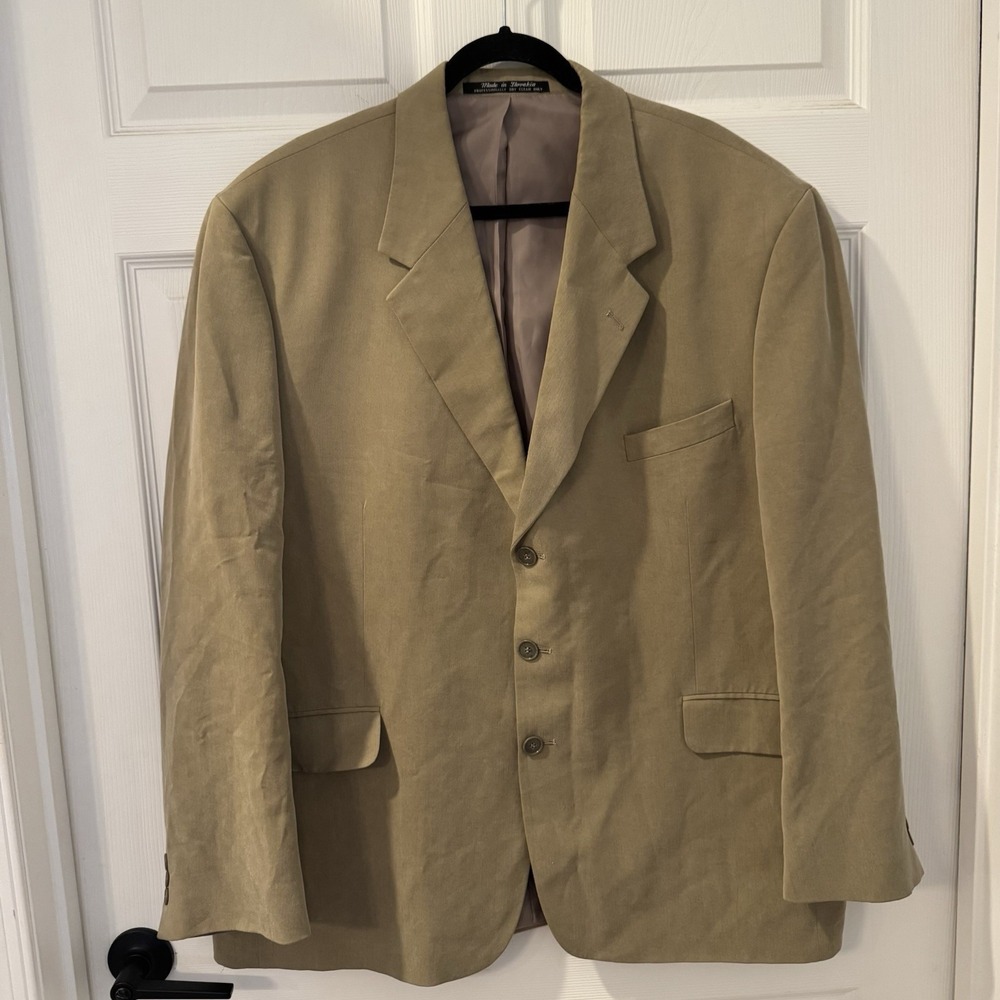VTG Preswick &‎ Moore Blazer Sport Coat Mens 48 R 100% Tencel  3 Button